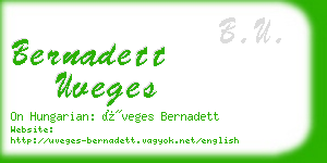 bernadett uveges business card